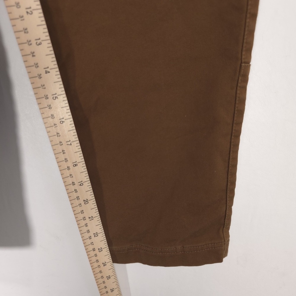 FREE PEOPLE Cargo Pants Brown High Rise Utility‎ Pockets Cropped Women Small - Picture 4 of 12